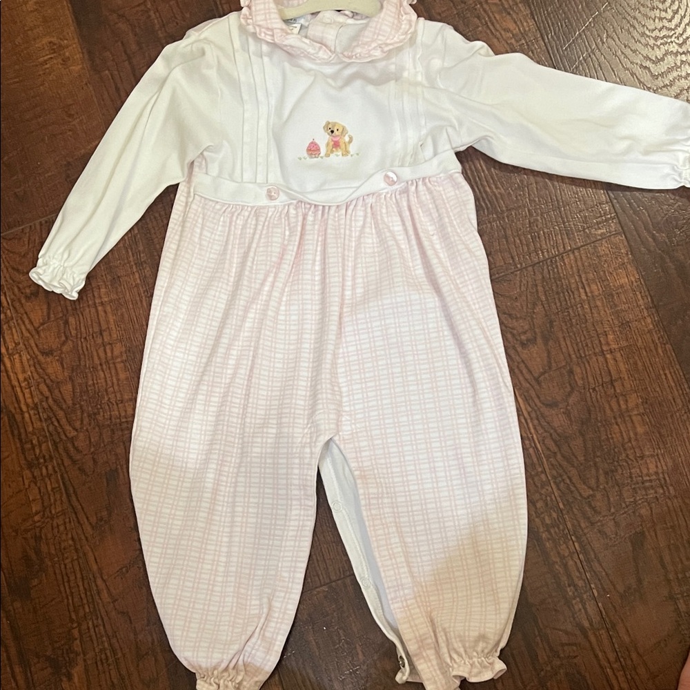 Adorable Pink and White Kids One Piece